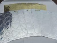 Cardmaking Pack of 10 sheets Peel Offs Gold and Silver Assorted